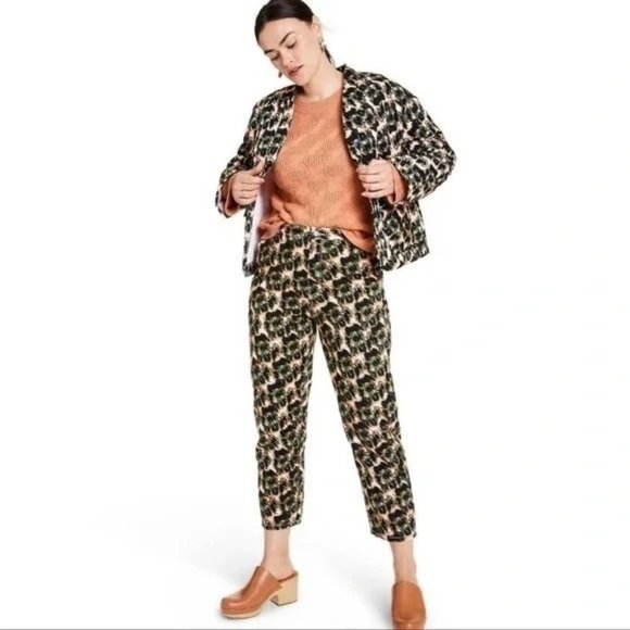 Rachel Comey 4, 12 Animal Print High Rise Denim Olive, Pink Cotton Jeans Target - Picture 12 of 12